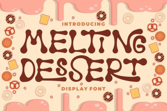 Melting Dessert: A Playful Font for Whimsical Design Projects