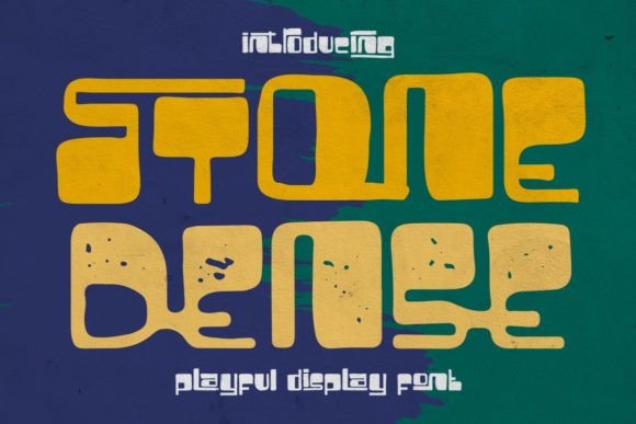Stone Dense: A Playful Display Font for Creative Designs