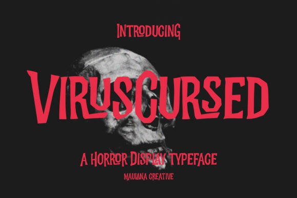 Virus Cursed: The Spine-Chilling Display Font for Captivating Horror Designs