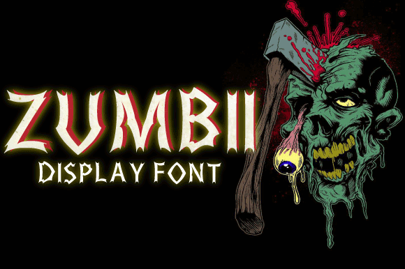 Zumbii: A Playful and Spooky Display Font for Creative Designs